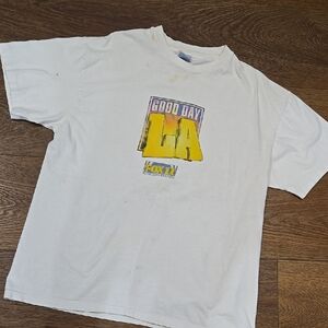 VINTAGE SINGLE STITCH HANES BEEFY GRAPHIC TSHIRT MENS SIZE XL .. #6981